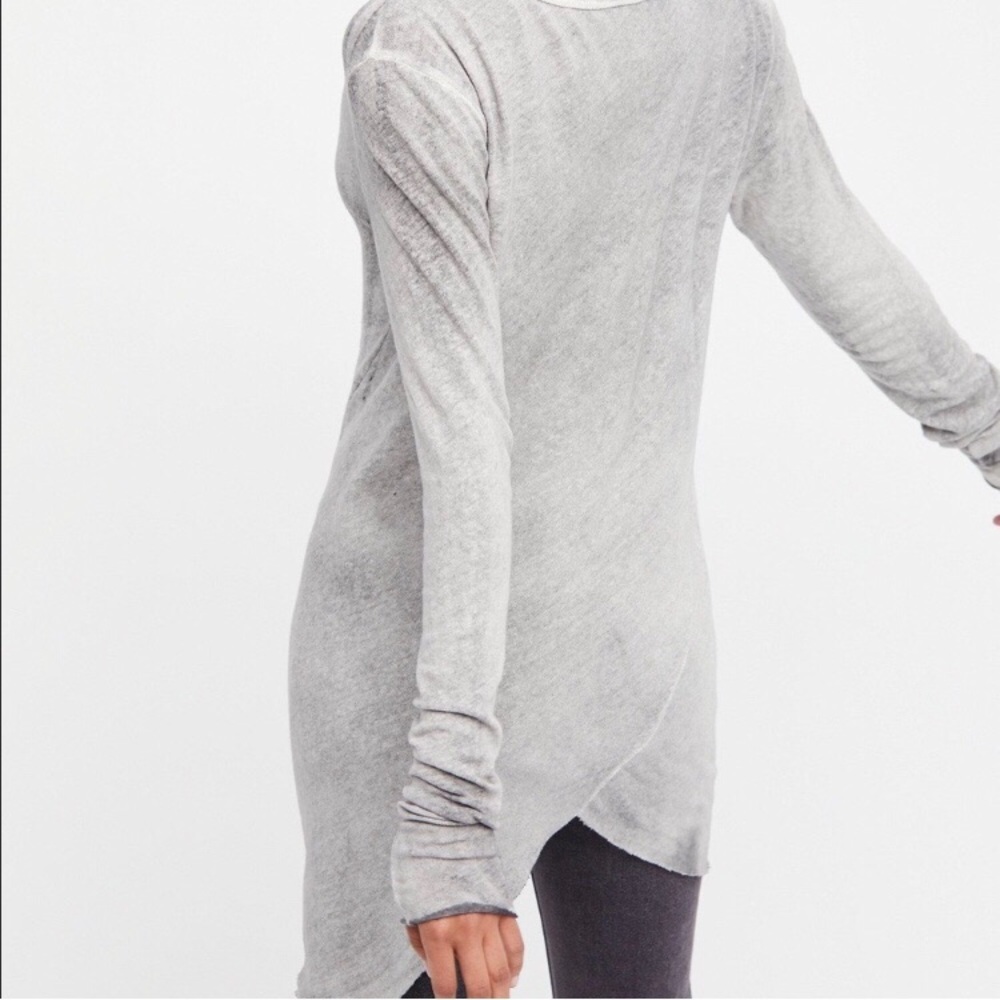 Free People We The Free Long Beach Grey Top XS - Picture 3 of 12